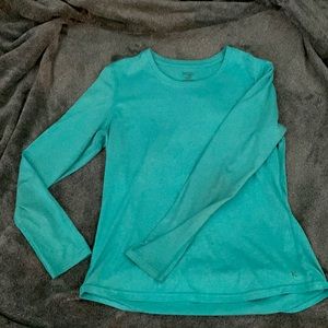 Light Blue Semi-Fitted Long Sleeve Top